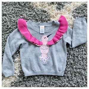 🕊 NWOT Gymboree Hummingbird Ruffle Sweater 🕊